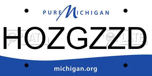 HOZGZZD Michigan License Plate