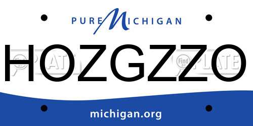 HOZGZZO Michigan License Plate
