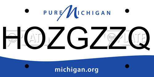 HOZGZZQ Michigan License Plate