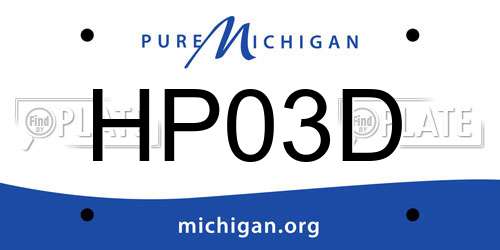 HP03D Michigan License Plate