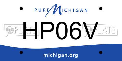 HP06V Michigan License Plate