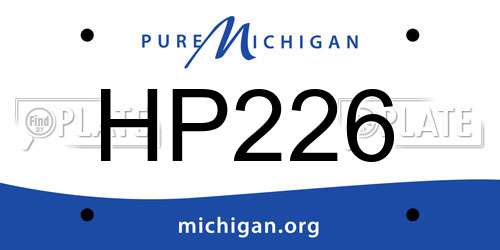 HP226 Michigan License Plate