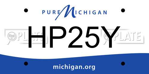 HP25Y Michigan License Plate