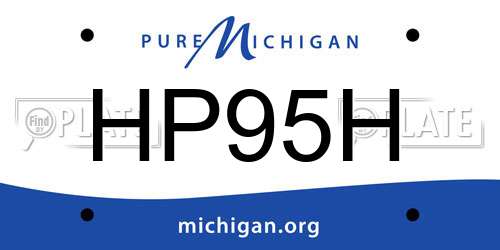 HP95H Michigan License Plate