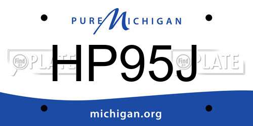 HP95J Michigan License Plate