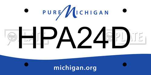 HPA24D Michigan License Plate