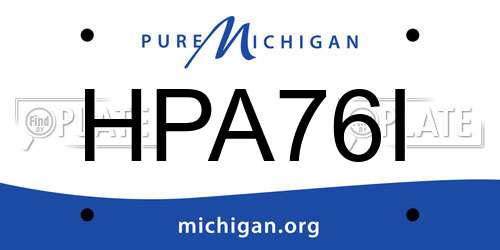 HPA76I Michigan License Plate