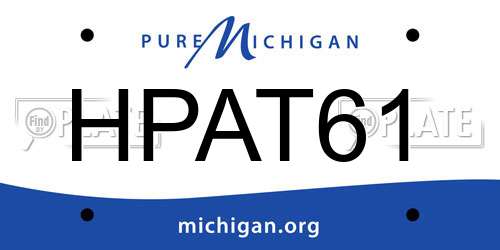HPAT61 Michigan License Plate