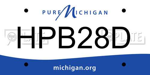 HPB28D Michigan License Plate