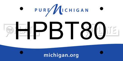 HPBT80 Michigan License Plate