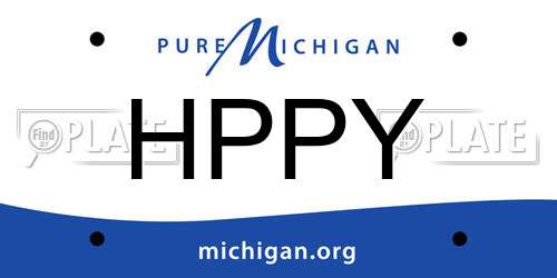 HPPY Michigan License Plate