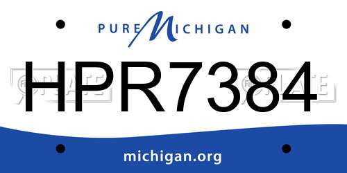 HPR7384 Michigan License Plate