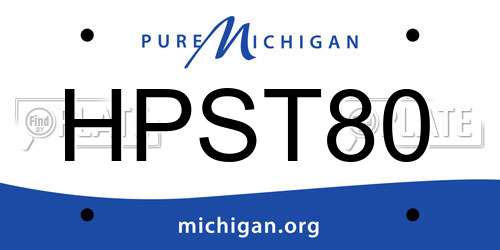 HPST80 Michigan License Plate