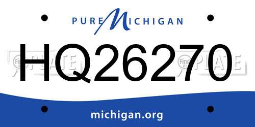HQ26270 Michigan License Plate