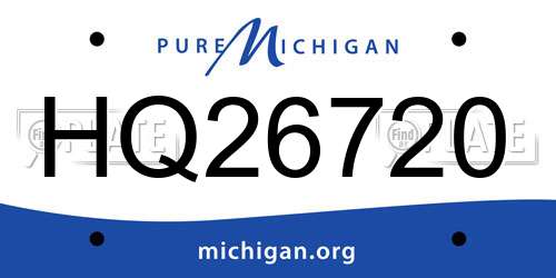 HQ26720 Michigan License Plate