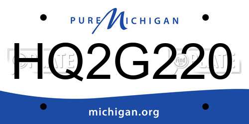 HQ2G220 Michigan License Plate