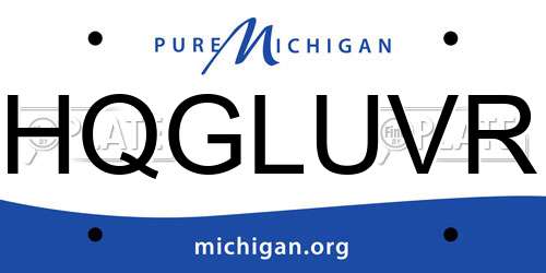 HQGLUVR Michigan License Plate