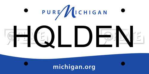 HQLDEN Michigan License Plate