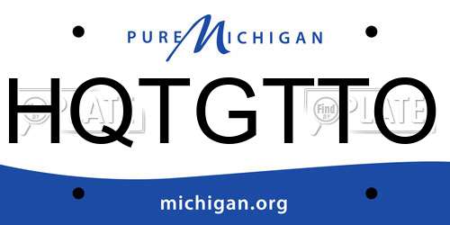 HQTGTTO Michigan License Plate