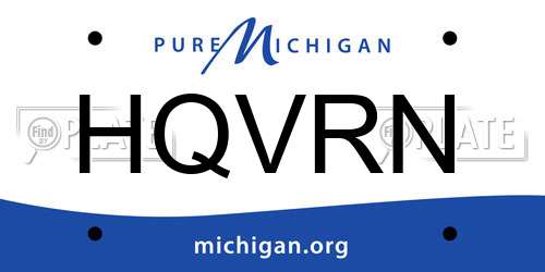 HQVRN Michigan License Plate
