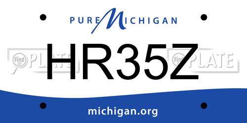HR35Z Michigan License Plate