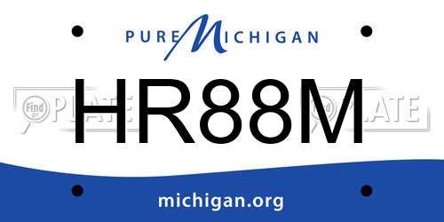 HR88M Michigan License Plate