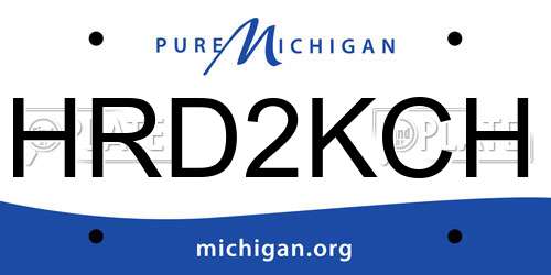 HRD2KCH Michigan License Plate
