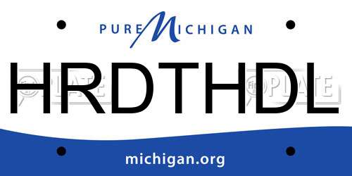 HRDTHDL Michigan License Plate