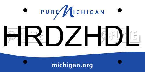 HRDZHDL Michigan License Plate