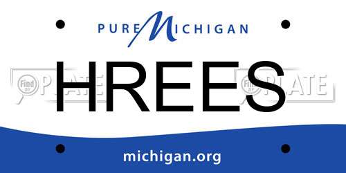 HREES Michigan License Plate
