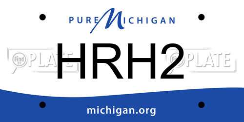 HRH2 Michigan License Plate