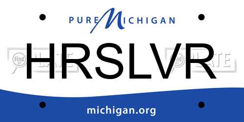 HRSLVR Michigan License Plate