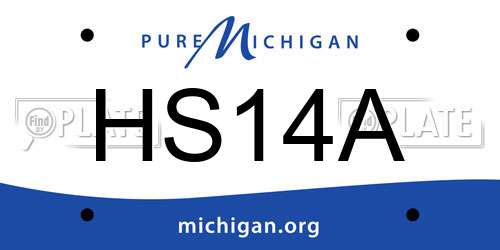 HS14A Michigan License Plate