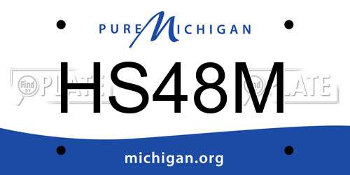 HS48M Michigan License Plate
