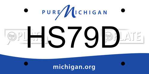 HS79D Michigan License Plate