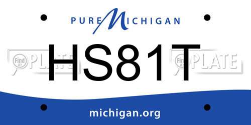 HS81T Michigan License Plate