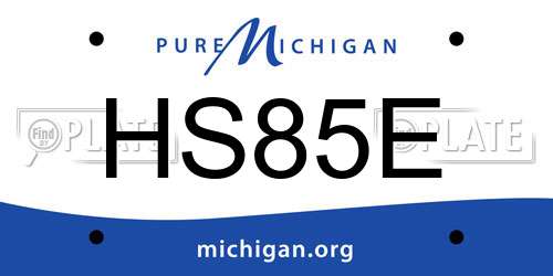 HS85E Michigan License Plate