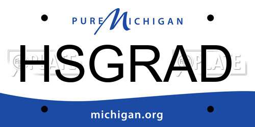 HSGRAD Michigan License Plate
