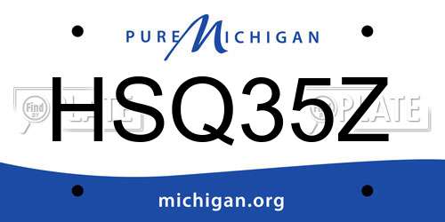 HSQ35Z Michigan License Plate