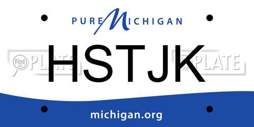 HSTJK Michigan License Plate