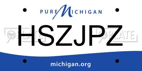 HSZJPZ Michigan License Plate