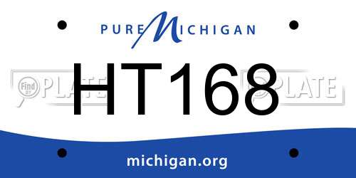 HT168 Michigan License Plate
