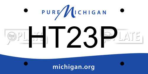 HT23P Michigan License Plate