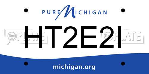 HT2E2I Michigan License Plate