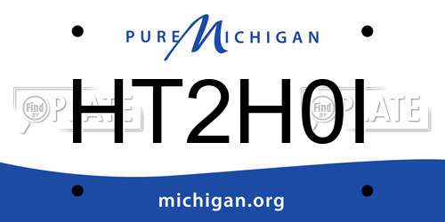HT2H0I Michigan License Plate