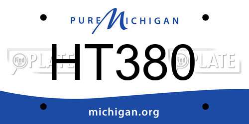 HT380 Michigan License Plate