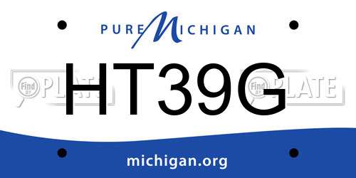 HT39G Michigan License Plate