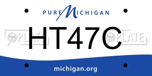 HT47C Michigan License Plate
