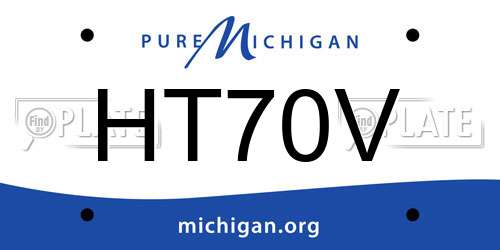 HT70V Michigan License Plate