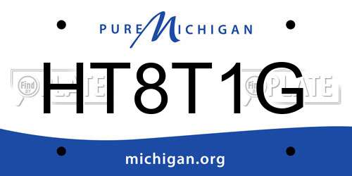 HT8T1G Michigan License Plate